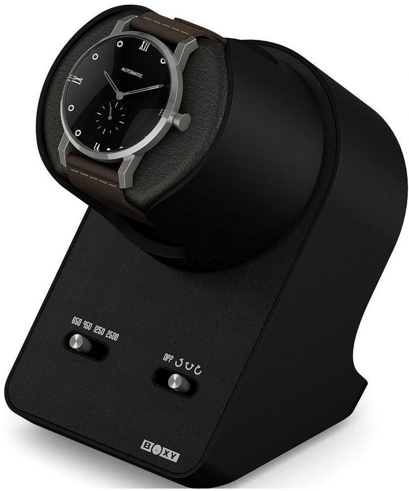 Cutie Intors Ceasuri Beco Technic Boxy BLDC Nightstand EXT Black Modular pentru 1 ceas cu cablu USB