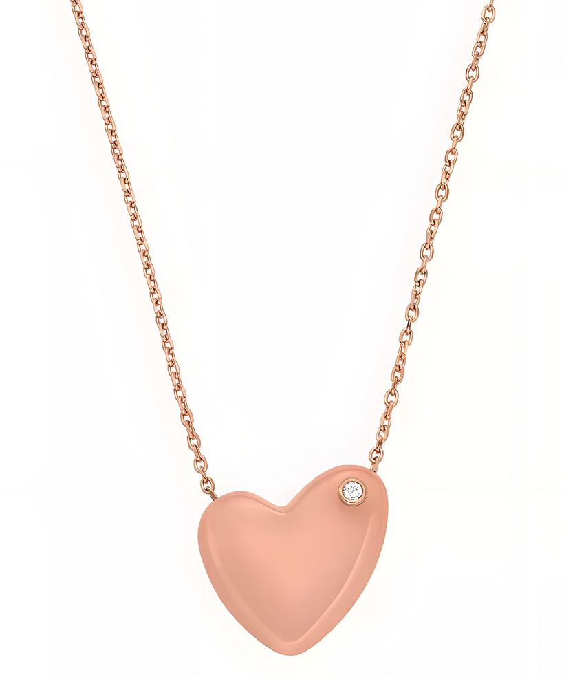 Colier Skagen Sea Glass Pink Pendant