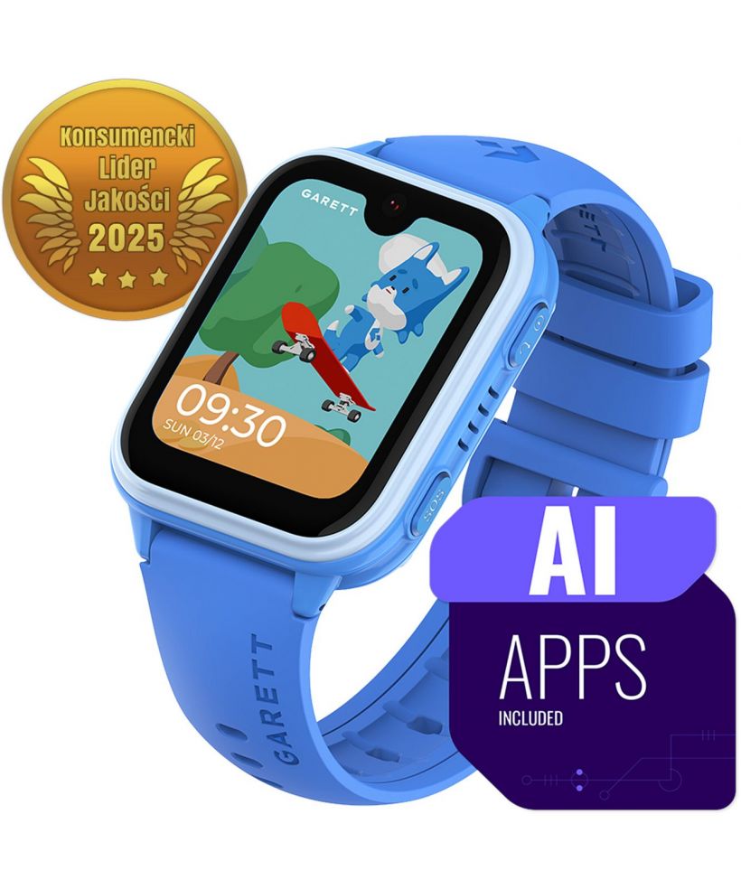 Smartwatch pentru copii Garett Kids Vibe AI 4G Albastru