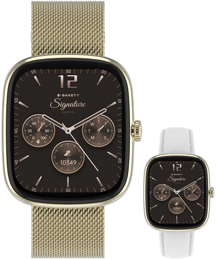 Smartwatch dama Garett Signature Flow Gold Mesh SET