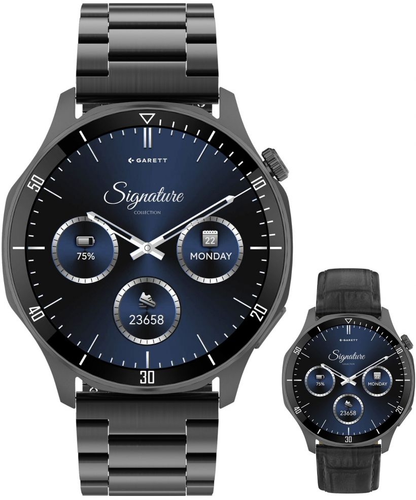 Smartwatch barbatesc Garett Signature Prime Black Solid SET