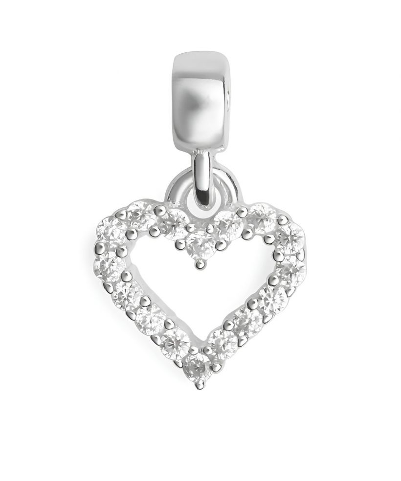 Pandantiv Daniel Wellington Heart Contour Crystal Charm Silver