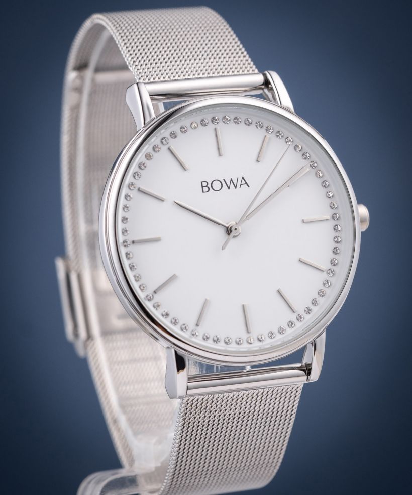 Ceas dama BOWA Rio White-Silver Mesh 38
