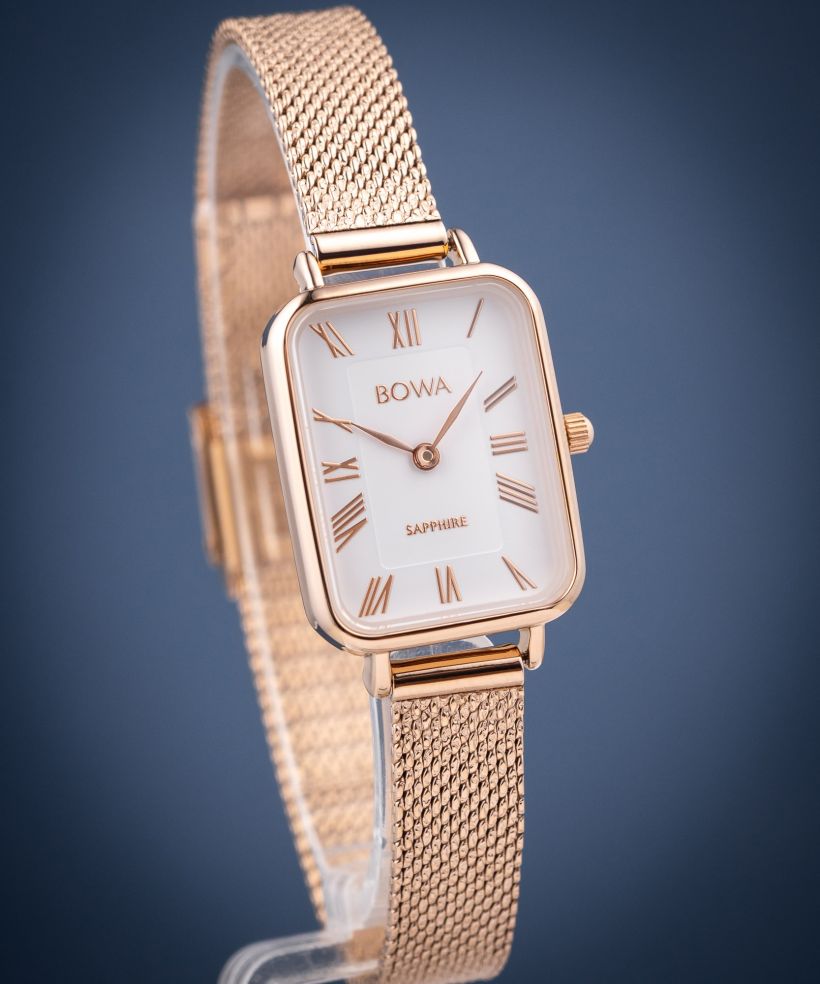Ceas dama BOWA Dubai White Rose-Gold Mesh 20