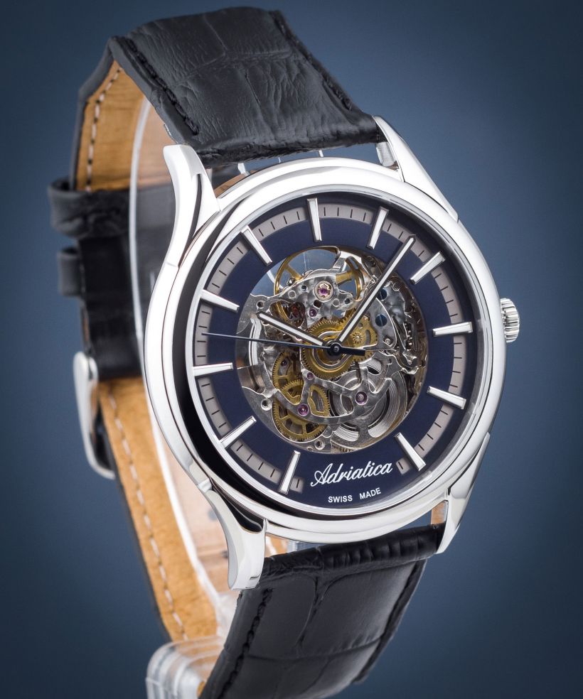 Ceas barbatesc Adriatica Automatic Skeleton SET