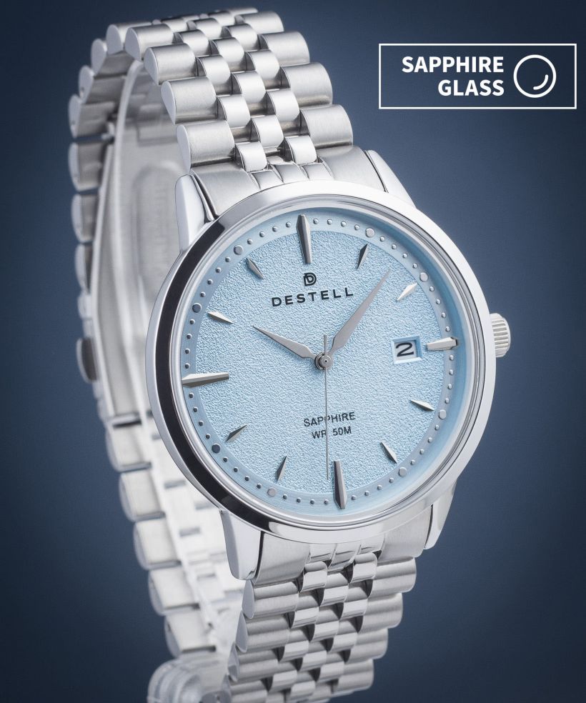 Ceas barbatesc DESTELL Pictor Ice Blue Silver Steel Sapphire