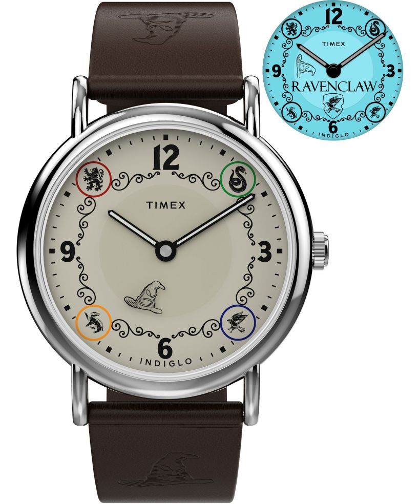 Ceas unisex Timex Harry Potter X Weekender Ravenclaw House 38mm Leather Strap