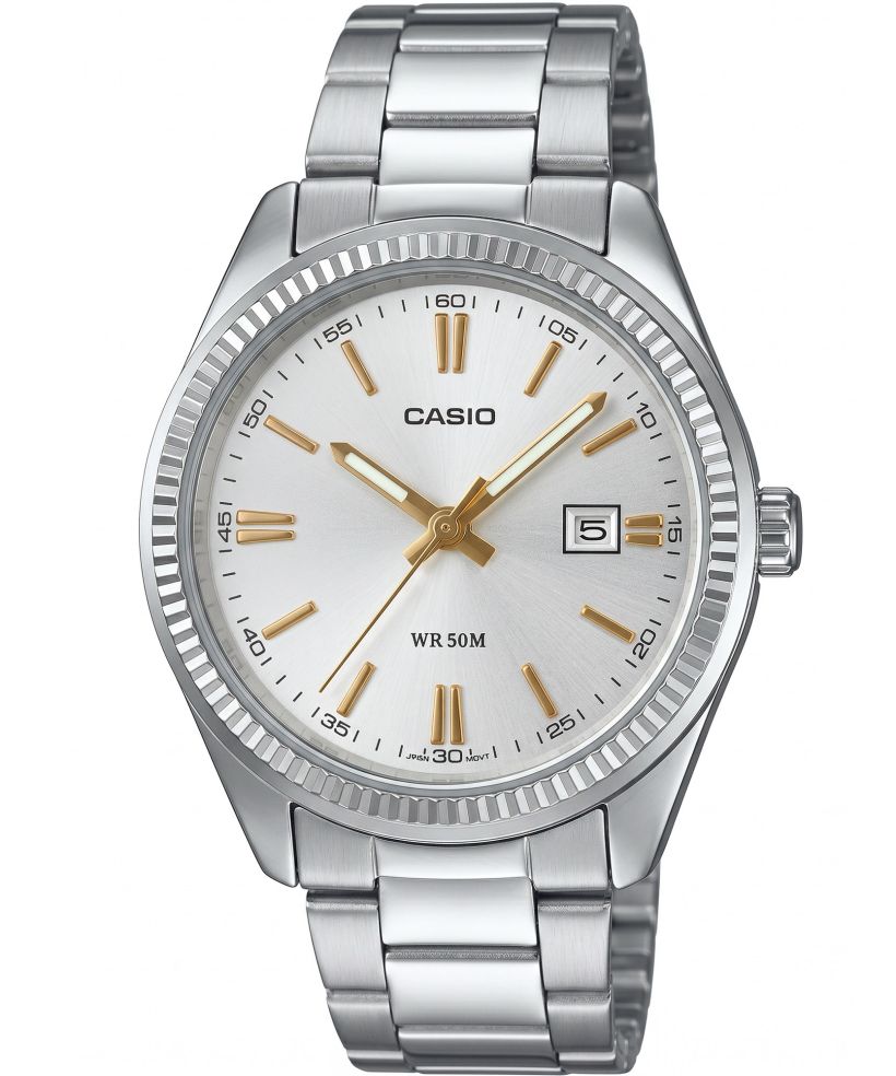 Ceas barbatesc Casio MTP alb