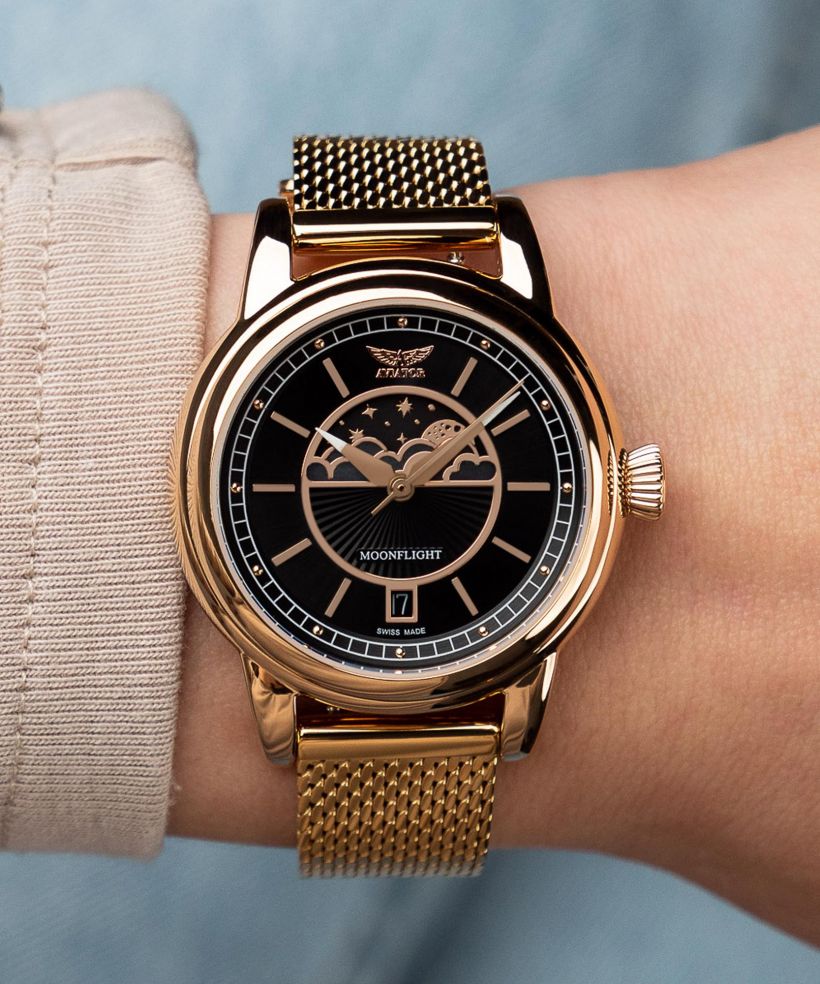Ceas dama Aviator Douglas Moonflight Limited Edition