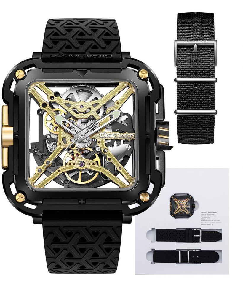 Ceas Barbatesc Ciga Design X Series Gorilla Black DLC & Gold Titanium Automatic