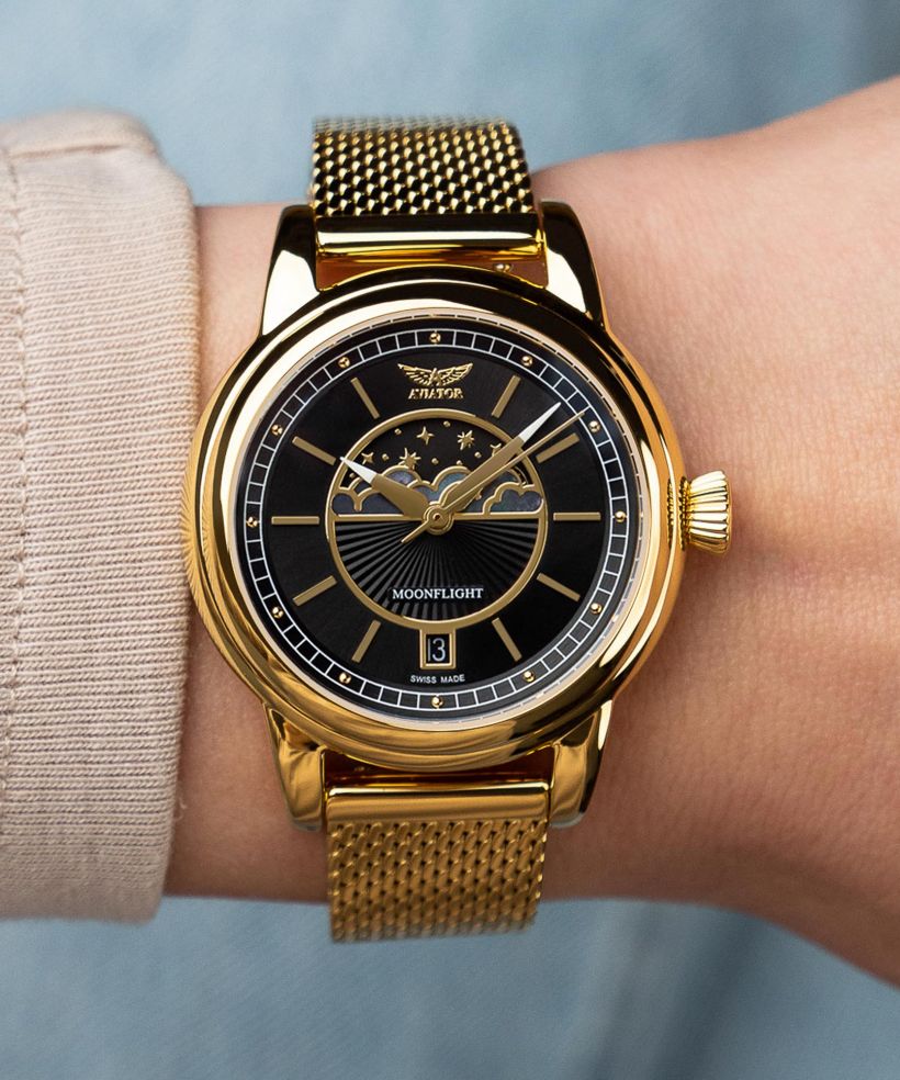 Ceas dama Aviator Douglas Moonflight Limited Edition