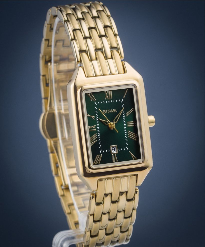 Ceas dama BOWA Barcelona Green Gold Steel 23