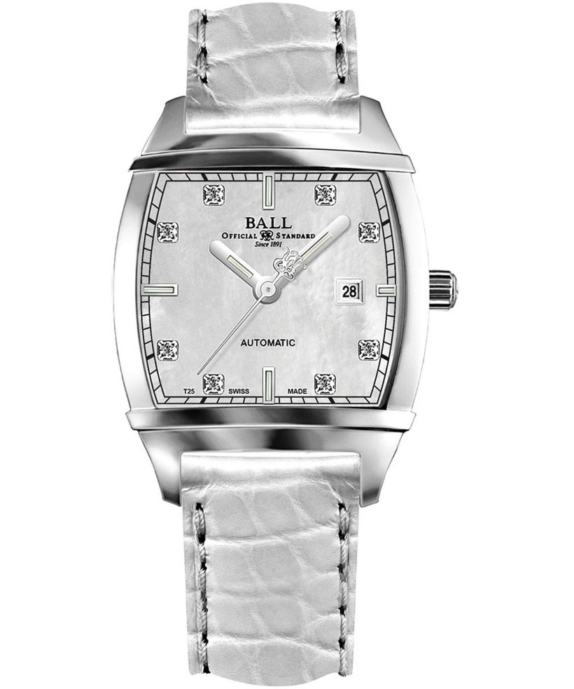 Ceas dama Ball Transcendent Pearl Diamond Automatic