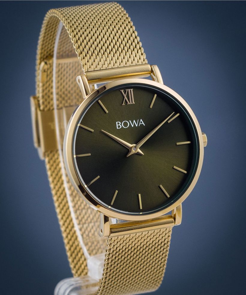 Ceas dama BOWA London Green-Gold Mesh 33