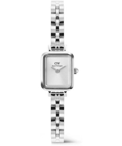 Ceas dama Daniel Wellington Quadro Mini Arch 3-link White Sunray Silver