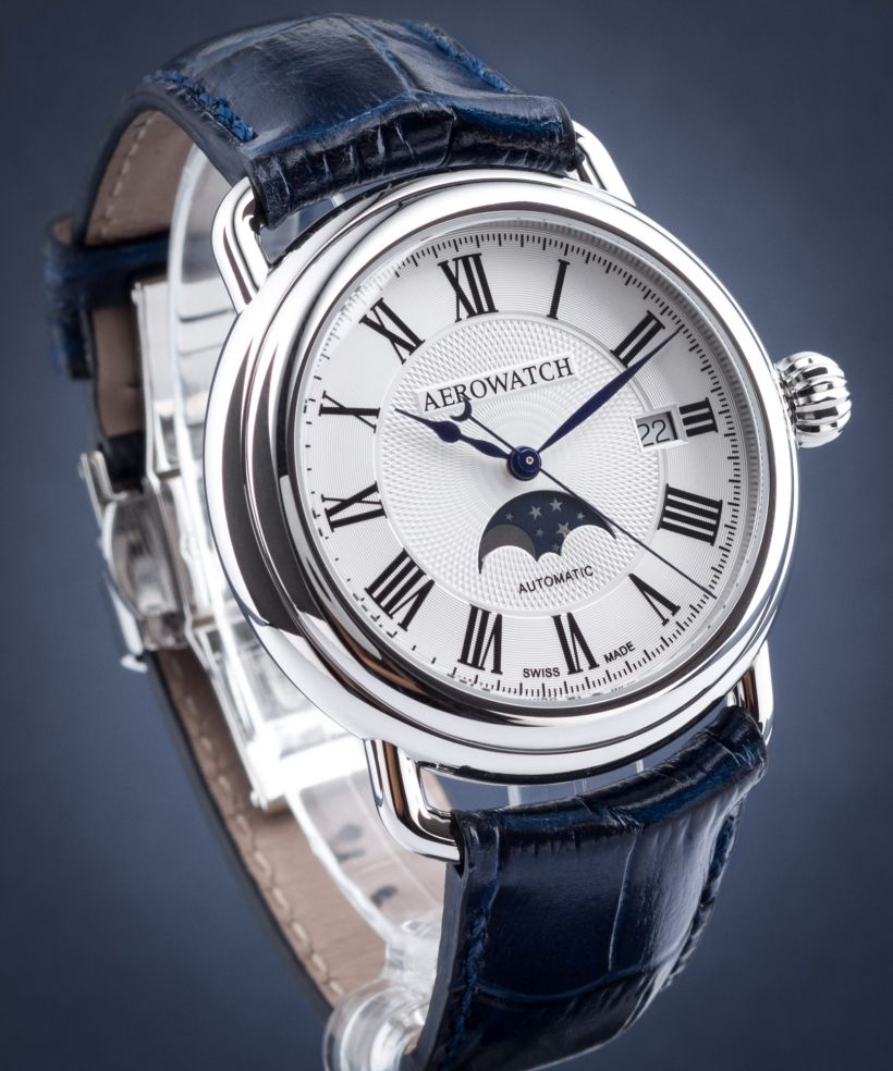 Ceas Barbatesc Aerowatch 1942 Moon Phases Automatic