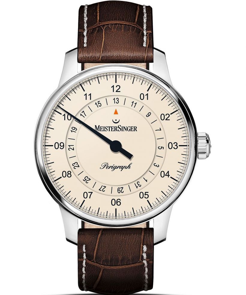 Ceas barbatesc Meistersinger Perigraph - 38mm Ivory