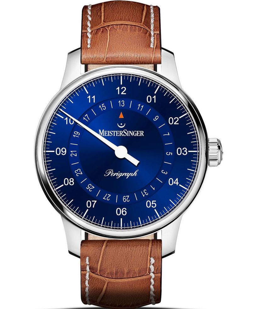 Ceas barbatesc Meistersinger Perigraph - 38mm Sunburst Blue