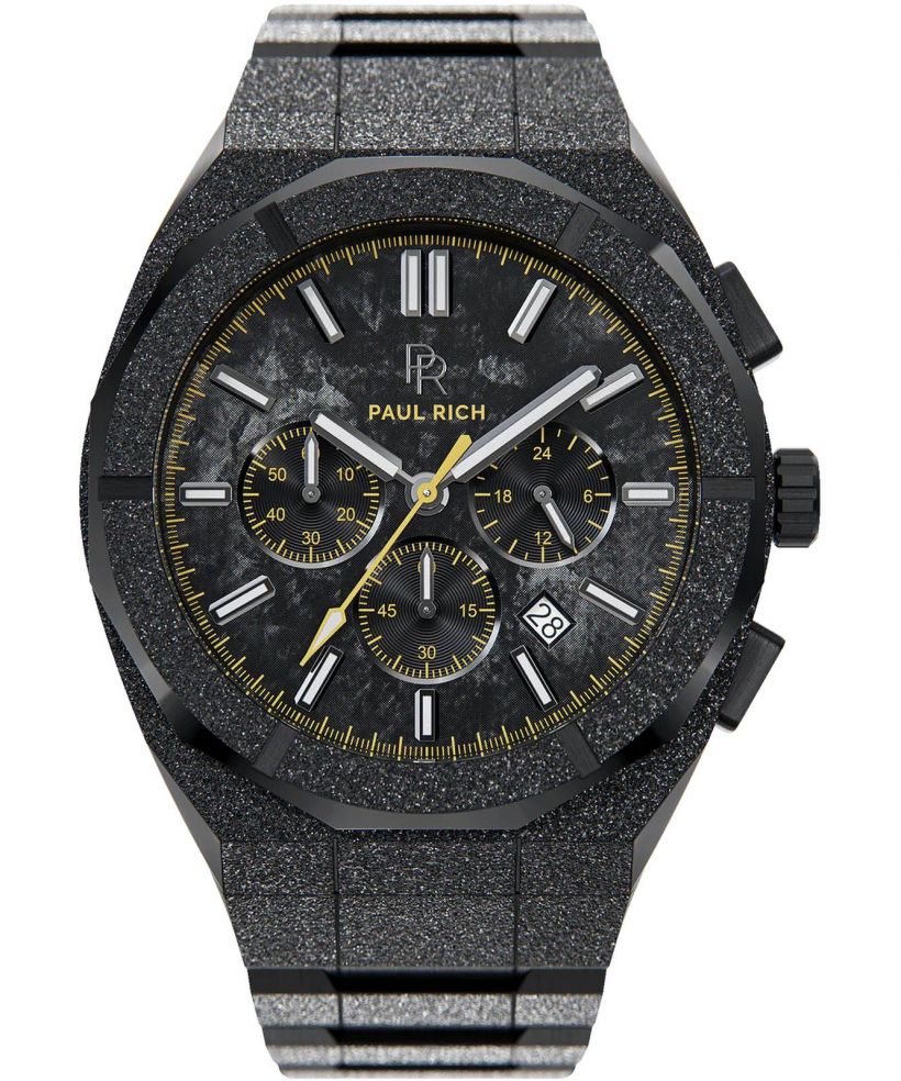 Ceas barbatesc PAUL RICH Motorsport Frosted Carbon Yellow Chronograph Limited Edition