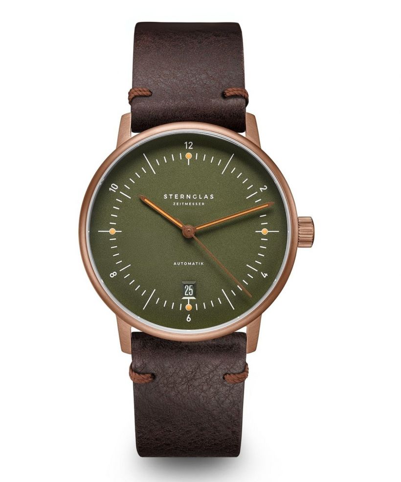 Ceas barbatesc Sternglas Naos Automatik dunkelgrün bronze