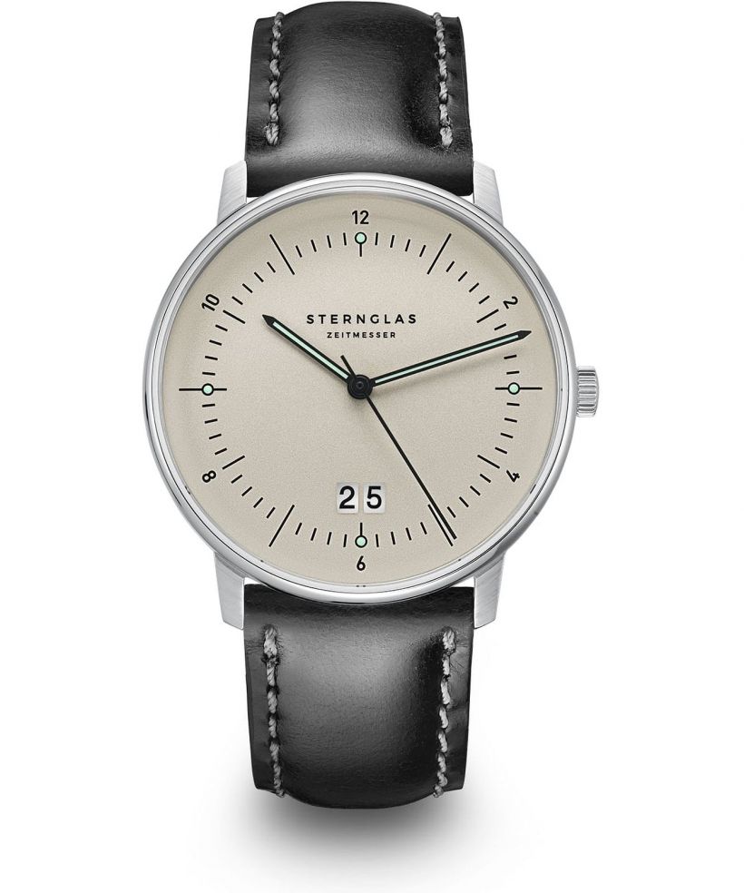 Ceas barbatesc Sternglas Naos Big Date Alabaster