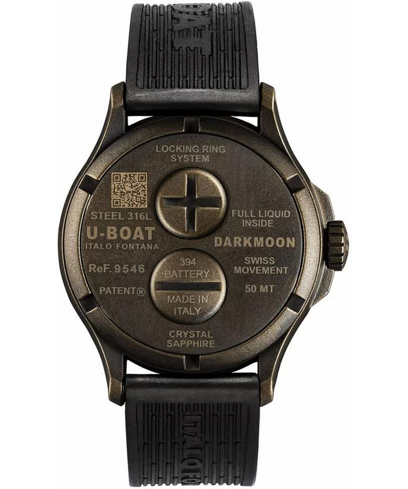 Ceas barbatesc U-Boat Darkmoon Black Vintage