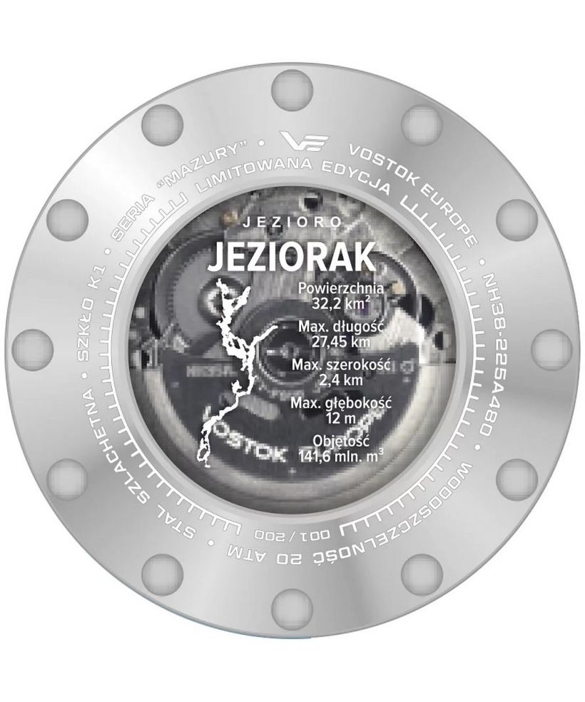 Ceas barbatesc Vostok Europe Mazury Jezioro Jeziorak Open Heart Automatic Limited Edition