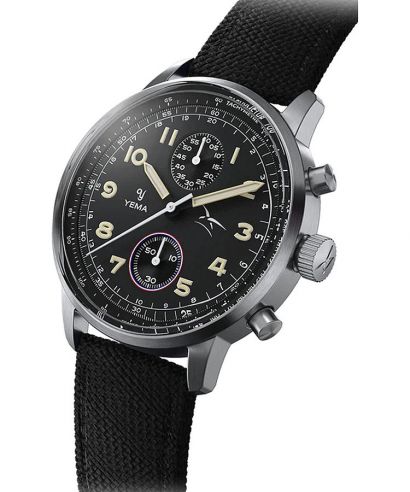 Ceas barbatesc Yema Flygraf Bi-Compax French Air Force Chronograph