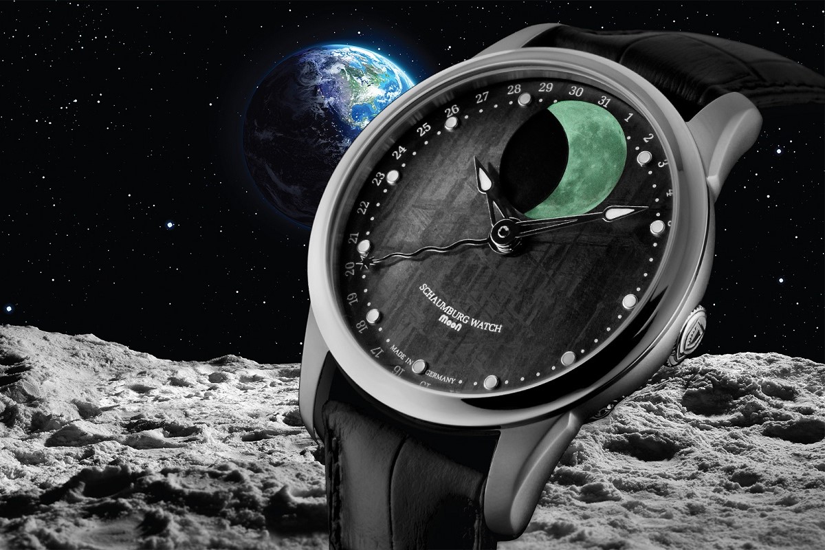 Schaumburg MooN Meteorite ceas pentru bărbați cu faze lunare