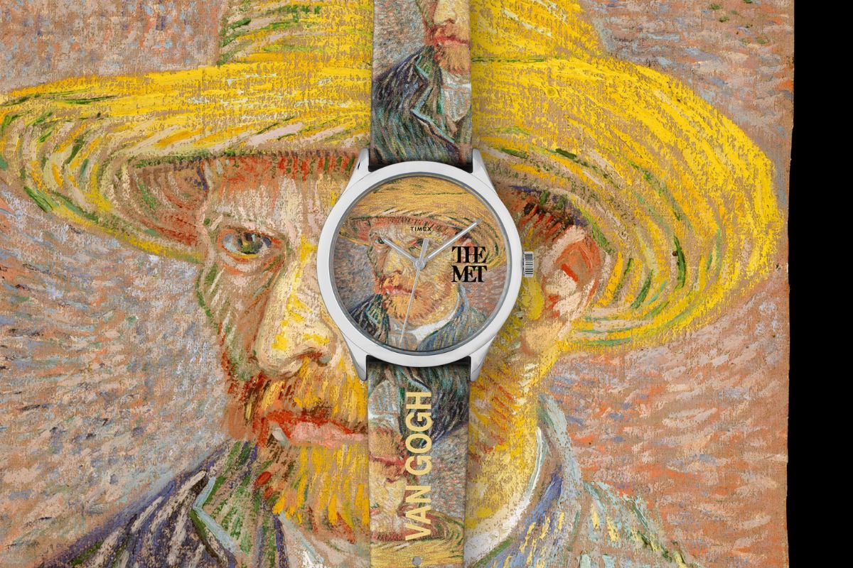 Timex Modern Easy Reader 40mm Autoportret cu pălărie de paie de Van Gogh