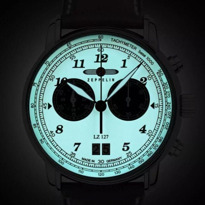 Ceas Zeppelin 8684-5 - Acoperire luminescentă 